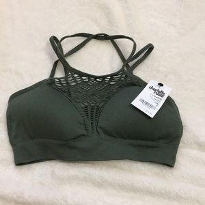 Charlotte Russe dark green bralette